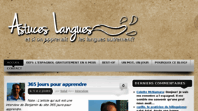 What Astuceslangues.com website looked like in 2016 (7 years ago)