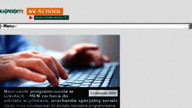 What Av-school.pl website looked like in 2016 (7 years ago)