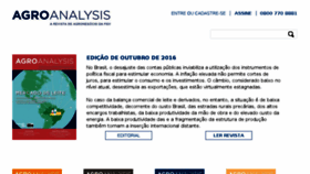 What Agroanalysis.com.br website looked like in 2016 (7 years ago)