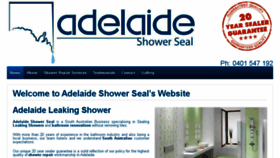What Adelaideshowerseal.com.au website looked like in 2016 (7 years ago)