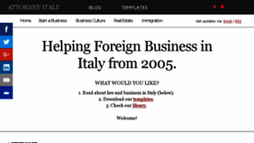 What Attorneyitaly.com website looked like in 2016 (7 years ago)