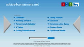What Advice4consumers.net website looked like in 2016 (7 years ago)
