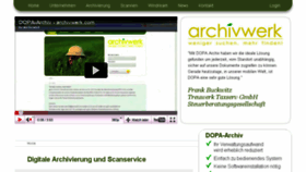 What Archivwerk.com website looked like in 2016 (7 years ago)