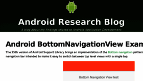 What Androidresearch.wordpress.com website looked like in 2016 (7 years ago)