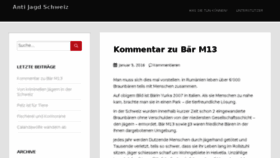 What Antijagd.ch website looked like in 2016 (7 years ago)
