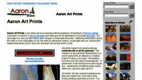 What Aaronartprints.org website looked like in 2016 (7 years ago)