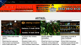 What Amingcoffee.com website looked like in 2016 (7 years ago)