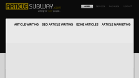 What Articlesubway.com website looked like in 2016 (7 years ago)