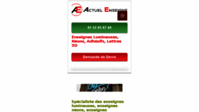 What Actuelenseignes.com website looked like in 2016 (7 years ago)