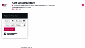 What Aloftdallasdowntown.com website looked like in 2016 (7 years ago)