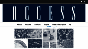 What Accessmagazine.org website looked like in 2016 (7 years ago)