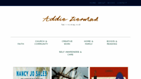 What Addiezierman.com website looked like in 2016 (7 years ago)