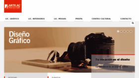 What Arteac.edu.mx website looked like in 2016 (7 years ago)