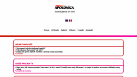 What Apolonica.pl website looked like in 2016 (7 years ago)