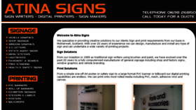What Atinasigns.co.uk website looked like in 2016 (7 years ago)
