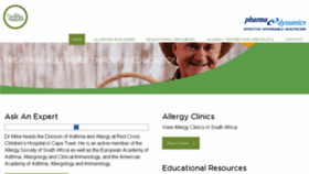 What Allergyexpert.co.za website looked like in 2016 (7 years ago)