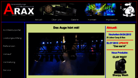 What Arax.de website looked like in 2016 (7 years ago)
