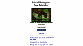 What Animalbiologyandcare.co.uk website looked like in 2016 (7 years ago)