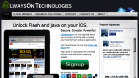 What Alwaysontechnologies.com website looked like in 2016 (7 years ago)