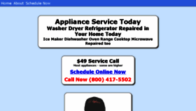 What A1-appliance.com website looked like in 2016 (7 years ago)