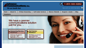 What Advancecommunications.com website looked like in 2016 (7 years ago)