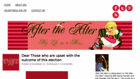 What Afterthealter.com website looked like in 2016 (7 years ago)