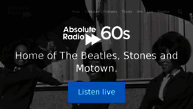 What Absoluteradio60s.co.uk website looked like in 2016 (7 years ago)