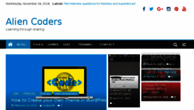 What Aliencoders.com website looked like in 2016 (7 years ago)