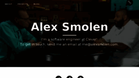 What Alexsmolen.com website looked like in 2016 (7 years ago)