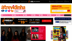 What Atrevidinha.com.br website looked like in 2016 (7 years ago)