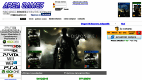 What Area-games.com website looked like in 2016 (7 years ago)