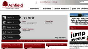 What Ashfield-dc.gov.uk website looked like in 2016 (7 years ago)