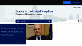 What Ambafrance-uk.org website looked like in 2016 (7 years ago)