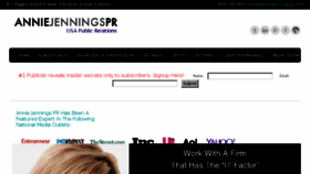 What Anniejenningspr.com website looked like in 2016 (7 years ago)