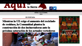 What Aquienlasierra.es website looked like in 2016 (7 years ago)