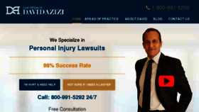 What Azizipersonalinjury.com website looked like in 2016 (7 years ago)