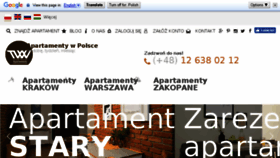 What Apartamentywpolsce.pl website looked like in 2016 (7 years ago)