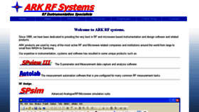 What Arkrfsystems.com website looked like in 2016 (7 years ago)