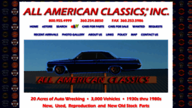 What Allamericanclassics.com website looked like in 2016 (7 years ago)