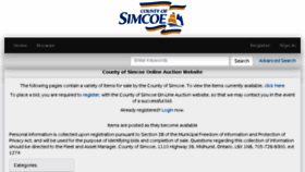 What Auction.simcoe.ca website looked like in 2016 (7 years ago)
