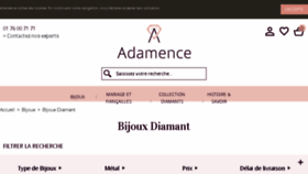 What Adamance.fr website looked like in 2016 (7 years ago)