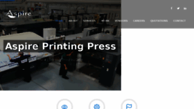 What Aspire-printingpress.com website looked like in 2016 (7 years ago)