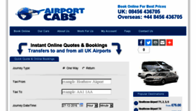 What Airport-cabs.co.uk website looked like in 2016 (7 years ago)