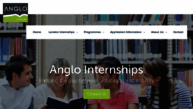 What Anglointernships.com website looked like in 2016 (7 years ago)