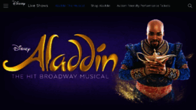 What Aladdinthemusical.com.au website looked like in 2016 (7 years ago)