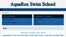 What Aquaroxswimschool.co.uk website looked like in 2016 (7 years ago)