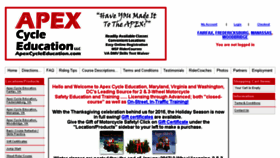 What Apexcycleeducation.com website looked like in 2016 (7 years ago)