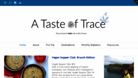 What Atasteoftrace.com website looked like in 2016 (7 years ago)