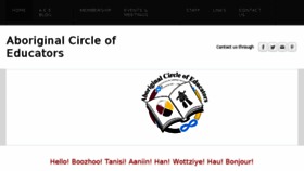 What Aboriginalcircleofeducators.ca website looked like in 2016 (7 years ago)