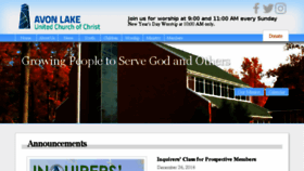 What Avonlakeucc.org website looked like in 2016 (8 years ago)